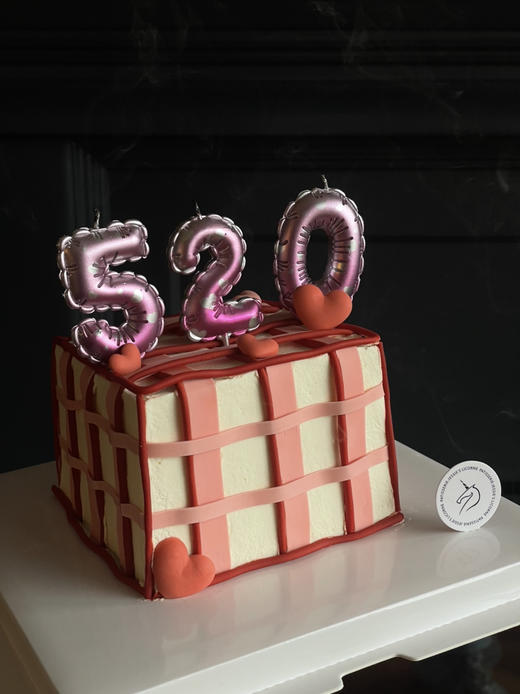 520气球蜡烛蛋糕四寸方形 商品图2