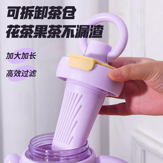 【39.9元/个】1200ml茶水分离双饮冰霸杯户外健身瑜伽喝水大容量水杯直饮口+吸管口 商品图1
