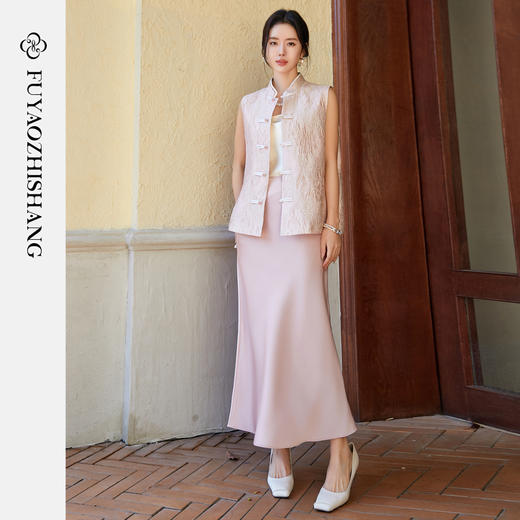 FUYAO扶摇 新中式国风套装女2025国潮复古对襟马甲高级感三件套夏 商品图1