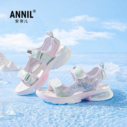 ANNIL/安奈儿女童休闲厚底防滑百搭沙滩凉鞋2025夏季新款HG5206328 商品图2