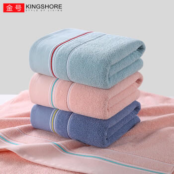 金号4A级纯棉抗菌浴巾密封加厚吸水运动洗澡巾 绿色 140*72cm 370g 商品图1