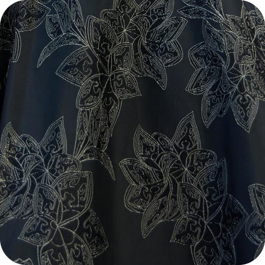 伯妮斯茵 | 高级感国风 莲鹤方壶元素连衣裙 缎面提花面料 显瘦百搭 职场约会两用款   重工提花工艺面料无袖连衣裙SZ1S19 商品图3