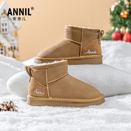 ANNIL/安奈儿童鞋儿童雪地靴秋冬加绒加厚女宝宝棉靴保暖女童靴子HG4411119 商品图1