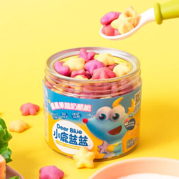 小鹿蓝蓝星星果蔬奶酪脆65g宝宝零食酥脆蓬松香醇奶味卡通造型 商品图1