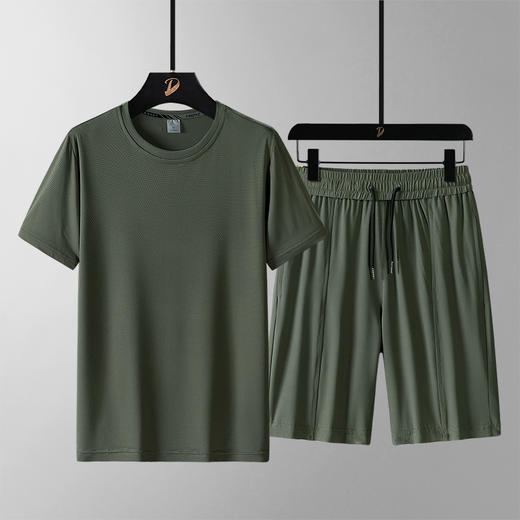 【网孔透气冰丝 清爽不粘腻 四维高弹】休闲冰丝2件套 商品图9