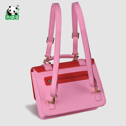 熊猫屋PANDAHOUSE  潘兜双肩包-甜蜜黑巧/甜心草莓  儿童款  送纸袋 商品图3