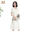 佐尔美夏季新款时尚气质碎花桑蚕丝短袖连衣裙女M42LS91 商品缩略图3