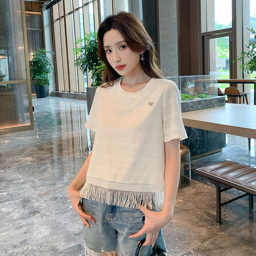 【清仓超15天不保价】奢姿大码女装2025夏季新款气质优雅圆领上衣胖妹妹时尚短袖衬衫9952253255 商品图1