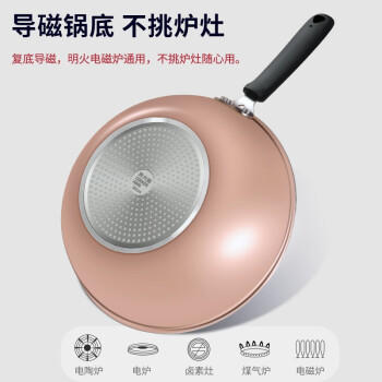 炊大皇锅具套装炒煎汤锅不粘锅三件套送礼套装磁炉通用雅致WG46628 商品图7
