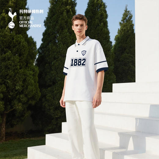 【官方正版】托特纳姆热刺俱乐部 | 白色复古POLO运动潮流短袖 商品图4