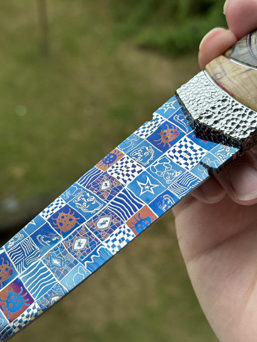 三希堂  现代刀系列  星空猛犸小猎  未开刃 商品图4