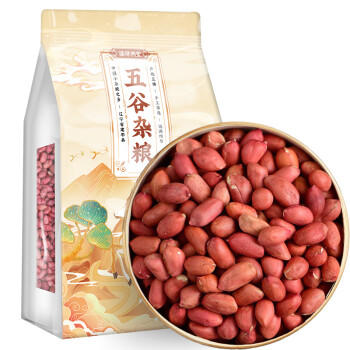 吾谷为伴红花生2斤 红皮花生 生花生米 东北五谷杂粮 大米粥米搭档 /粮油调味 /杂粮 /谷米类 商品图1