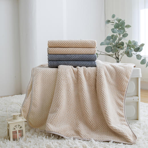 皇冠皇冠酷颜 （菠萝格毛浴巾组合）T3453丝雾棕 商品图2