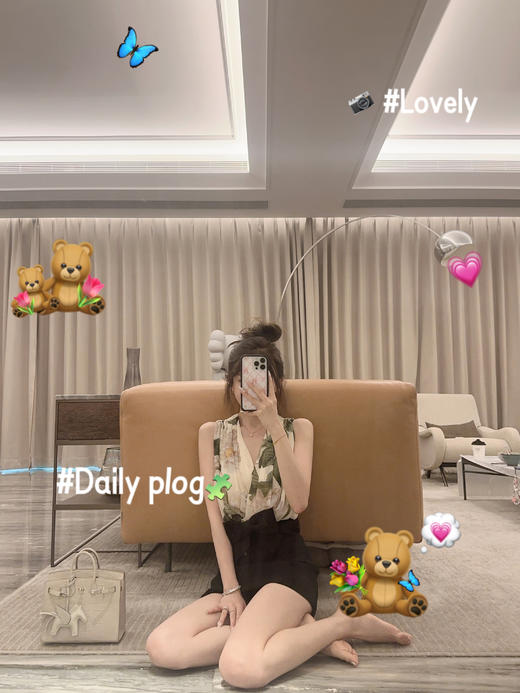 金蘑菇菇 the roe钟情海棠花 / 夏末娇贵美人 可拆卸蝴蝶结 商品图7