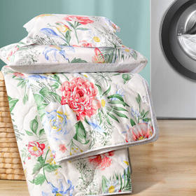 富安娜被子夏凉被 可水洗七孔抑菌空调被 纯棉面料双人夏被3斤203x229cm