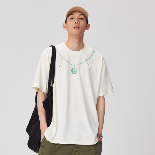 NPC潮牌纯棉【果冻胶】印花圆领短袖T男中国风NP44TE30 商品图3