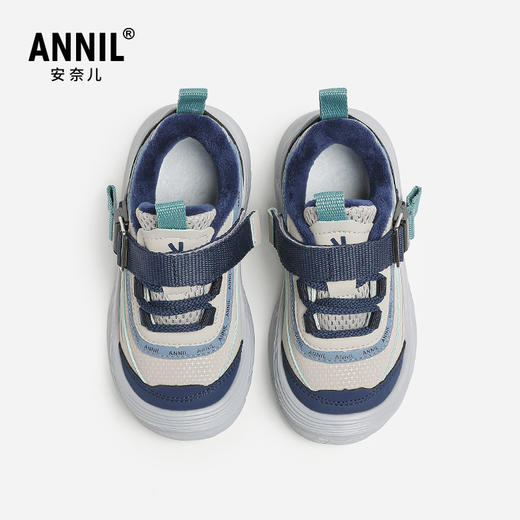 【加绒】ANNIL/安奈儿2024新款冬季加绒儿童休闲保暖运动棉鞋男女童跑步鞋HM4405010 商品图4