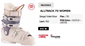 25/26ROSSIGNOL雪鞋ALLTRACK 70 W - BEIGE/VIOLET BLUE 商品图0