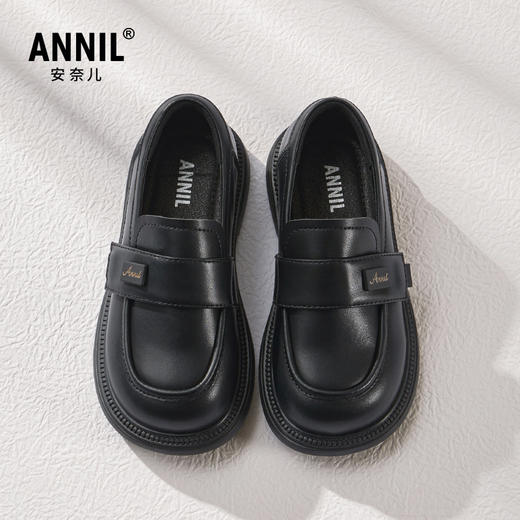 ANNIL/安奈儿女童皮鞋2025新款春季儿童鞋小女孩舞蹈宴会软底公主乐福鞋HG5101220 商品图1
