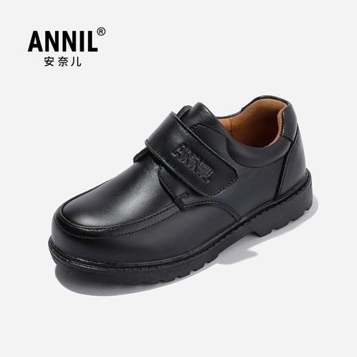 ANNIL/安奈儿男童皮鞋25春季黑色真皮英伦风学生软底男孩西装儿童演出鞋HM5102250 商品图4