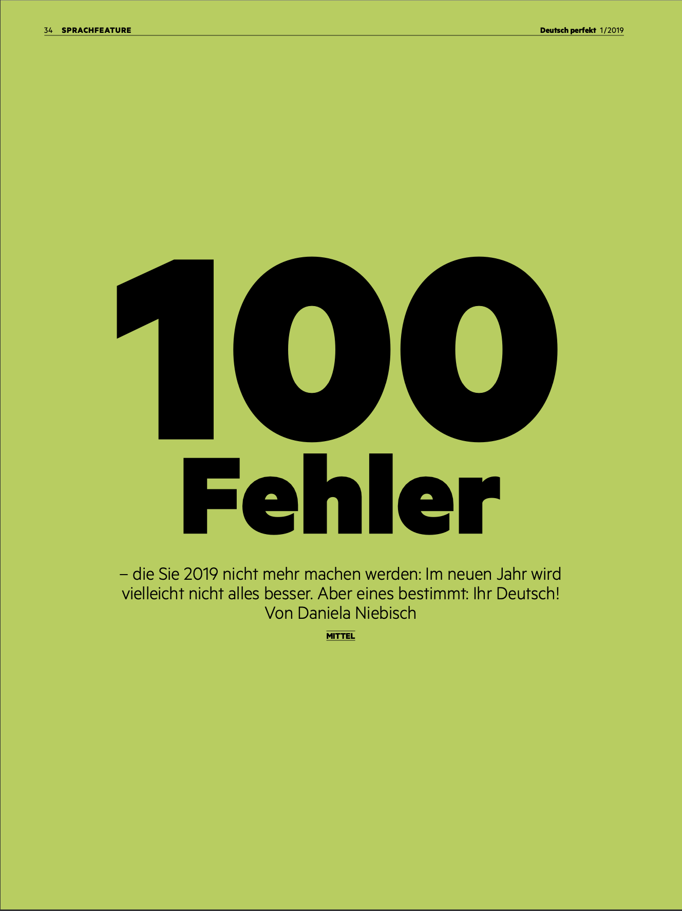 【教材】100 Fehler