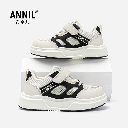 ANNIL/安奈儿儿童鞋板鞋2025夏季新款女童运动鞋子男童透气网面小白鞋潮HM5204304 商品图2