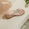 Safiya/索菲娅2025波西米亚闪钻珍珠露趾休闲坡跟罗马仙女鞋SFD2115349 商品缩略图4