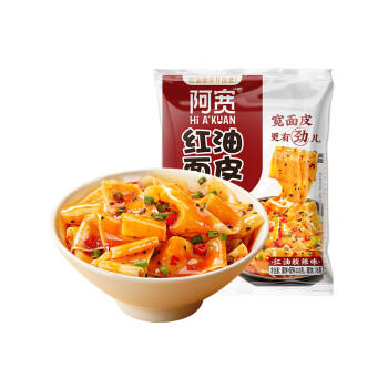 阿宽红油面皮方便速食泡面酸辣干拌面110g*4袋装 零食免煮非油炸凑单 /粮油调味 /方便食品 /方便面 商品图6