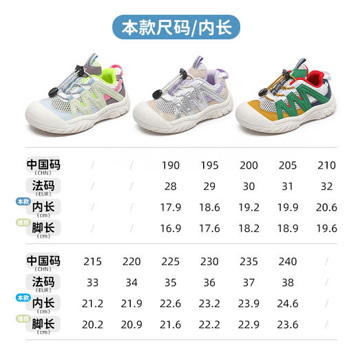 ANNIL/安奈儿男女童夏季透气网面软底百搭运动童鞋夏季新款HM5205352 商品图3