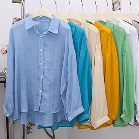 😍抢‼️【茧墨Janemo夏季多巴胺凉风宽松百搭衬衫】🔥「全能衬衫」一衣穿出7天不重样😍七色神仙衬衫承包整个夏天穿搭🌈 当代精致女性的衣橱革命，速囤🌟