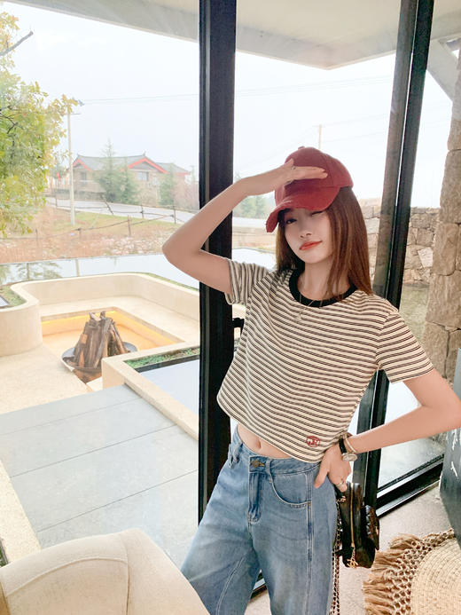 【110元任选2件】最后一波现货！黑白条纹短款短袖T 商品图6