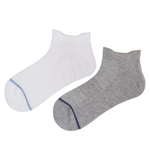 【6双6折】男士短筒袜夏季网面休闲袜纯色棉袜男薄袜男袜子【2双装 2511302】 商品图3