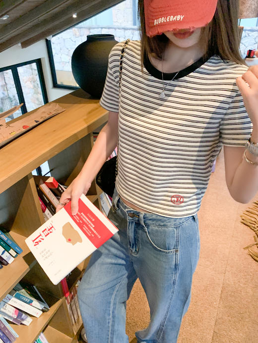 【110元任选2件】最后一波现货！黑白条纹短款短袖T 商品图10
