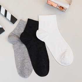 【6双6折】男士中筒丝麻休闲袜春夏短筒薄袜子男袜【2双装 2511601】