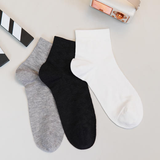 【6双6折】男士中筒丝麻休闲袜春夏短筒薄袜子男袜【2双装 2511601】 商品图0