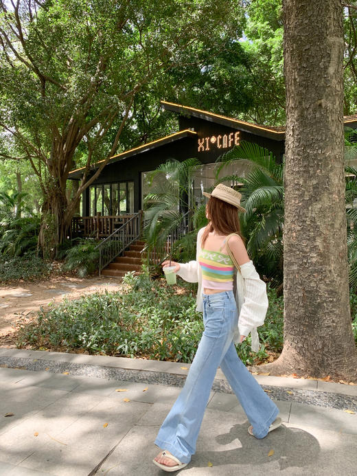 【189元任选2件】最后一波现货！复古洗水蓝阔腿牛仔裤 商品图5