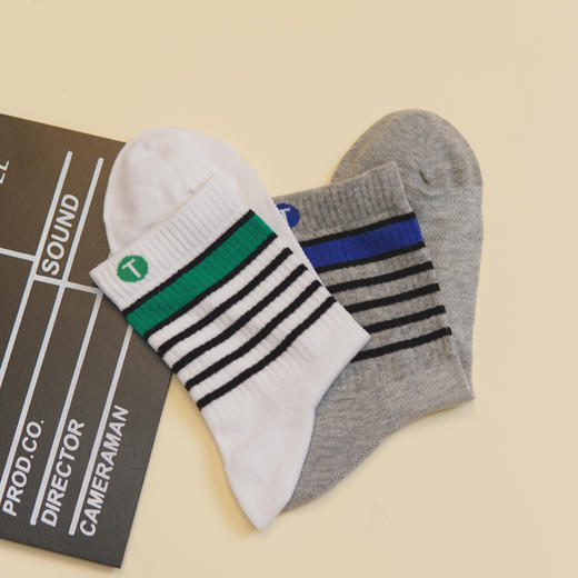 【6双6折】男士网面休闲袜夏季薄袜子中筒袜子男袜【2双装 2511202】 商品图1