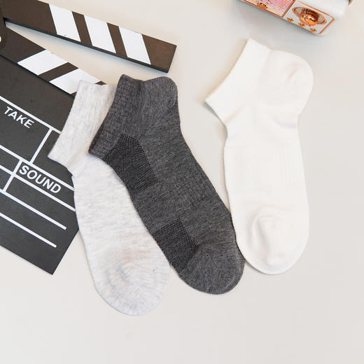 【6双6折】男士夏季棉麻薄袜子网面夏季男袜棉麻船袜短袜子【2双装 2511303】 商品图2