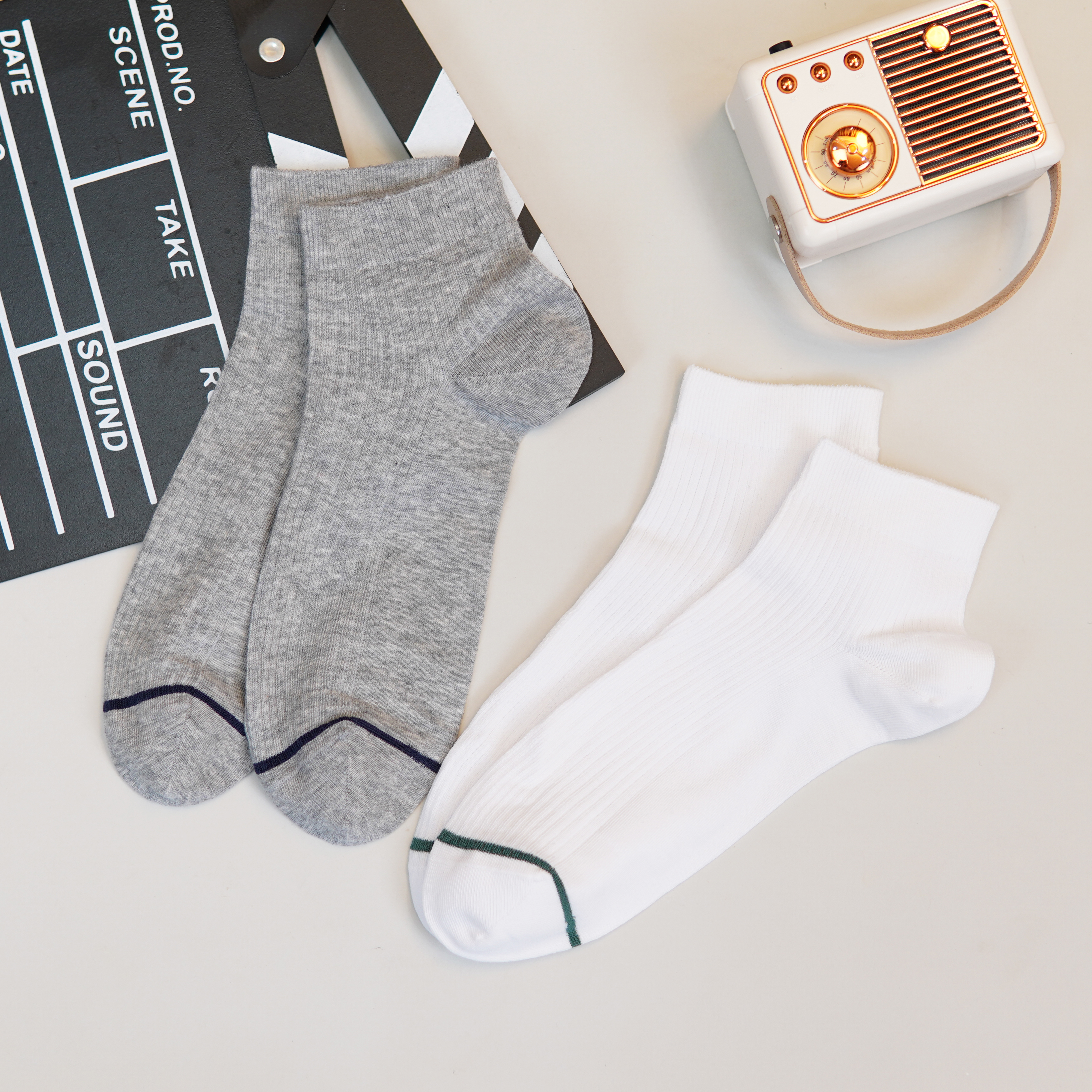 【6双6折】男士短筒休闲袜夏季薄袜松口男袜男士船袜【2双装 2511603】