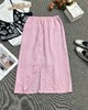 G5BQ30683#全亚麻后开叉半裙 商品缩略图1