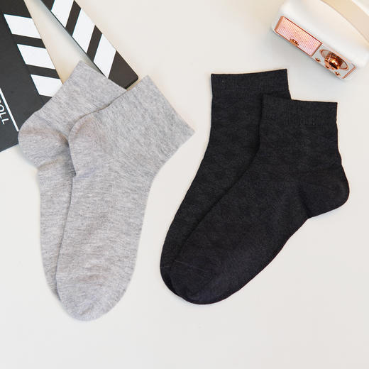 【6双6折】男士中筒丝麻休闲袜春夏短筒薄袜子男袜【2双装 2511601】 商品图2