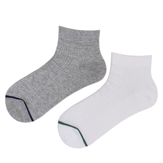 【6双6折】男士短筒休闲袜夏季薄袜松口男袜男士船袜【2双装 2511603】 商品图4