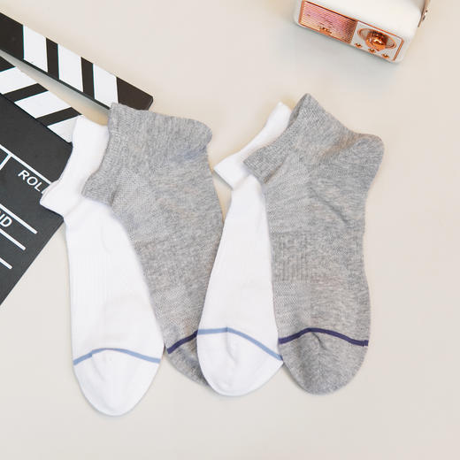 【6双6折】男士短筒袜夏季网面休闲袜纯色棉袜男薄袜男袜子【2双装 2511302】 商品图1