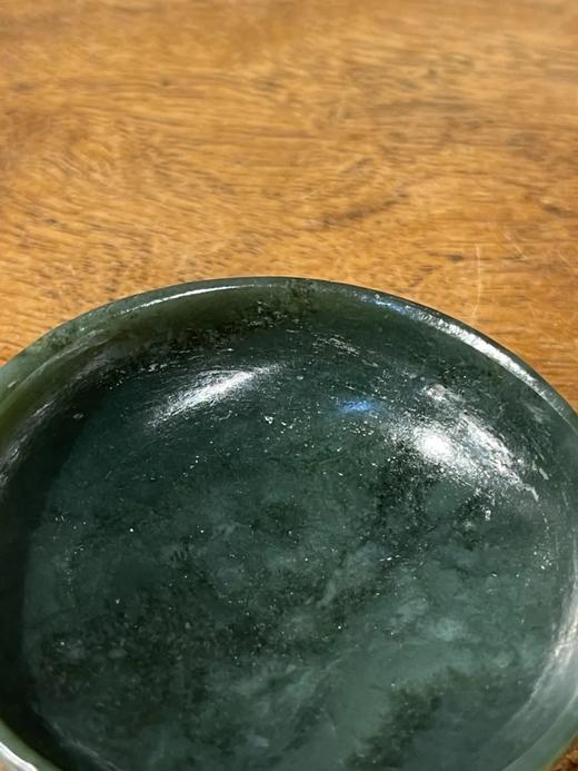 和田碧玉雕平底浅碗，顺丰包邮 商品图5