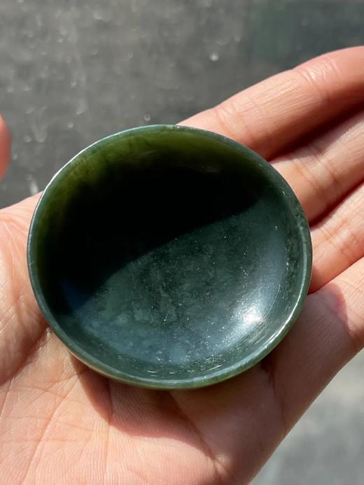 和田碧玉雕平底浅碗，顺丰包邮 商品图11