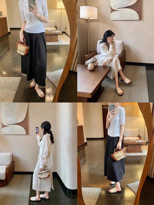 ✨​解锁软软皱皱的曼谷拖🏖度假感一下就来了🛴随意又松弛【ROAADN度假风沙滩鞋麻布褶皱曼谷拖】 商品图4