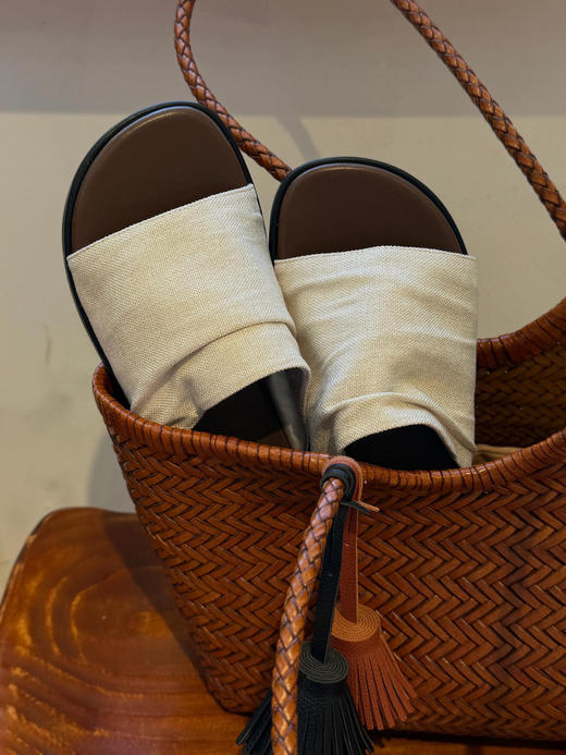 ✨​解锁软软皱皱的曼谷拖🏖度假感一下就来了🛴随意又松弛【ROAADN度假风沙滩鞋麻布褶皱曼谷拖】 商品图2