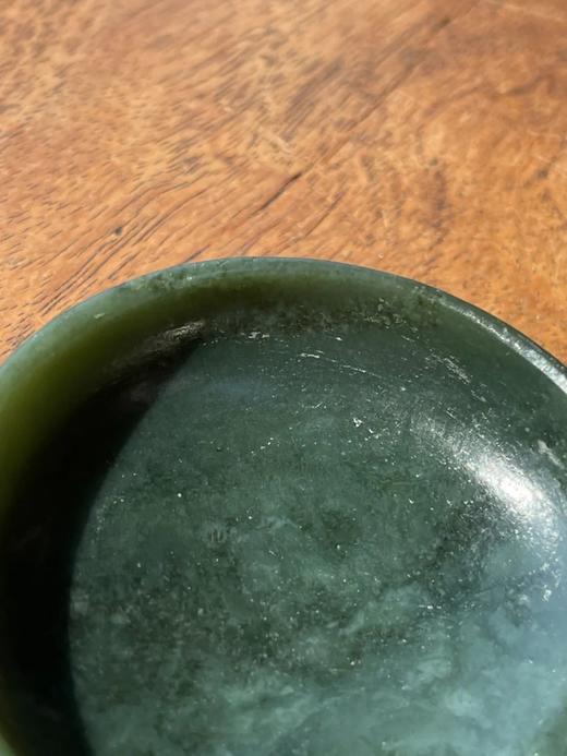 和田碧玉雕平底浅碗，顺丰包邮 商品图3