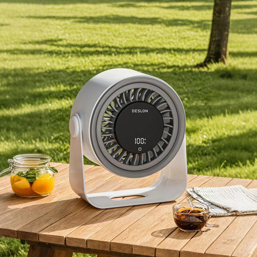 ✨️【大牌清仓夏季火爆单品】带娃👶纳凉⛱驱蚊🦟风扇，🌈【德世朗DDQ-FUN02户外循环扇】 ✅智能触控✅5档风,量可调 ✅大容量锂电池，持久续航 商品图2