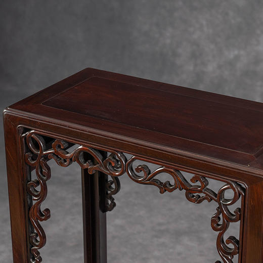 二十世纪	红木透雕卷草纹高花几 商品图3